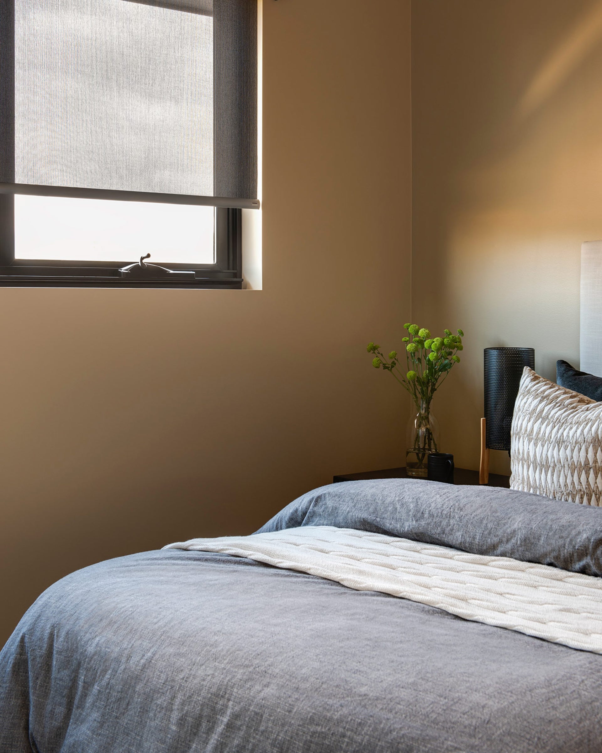 Saga, Grey Sunscreen Roller Blinds