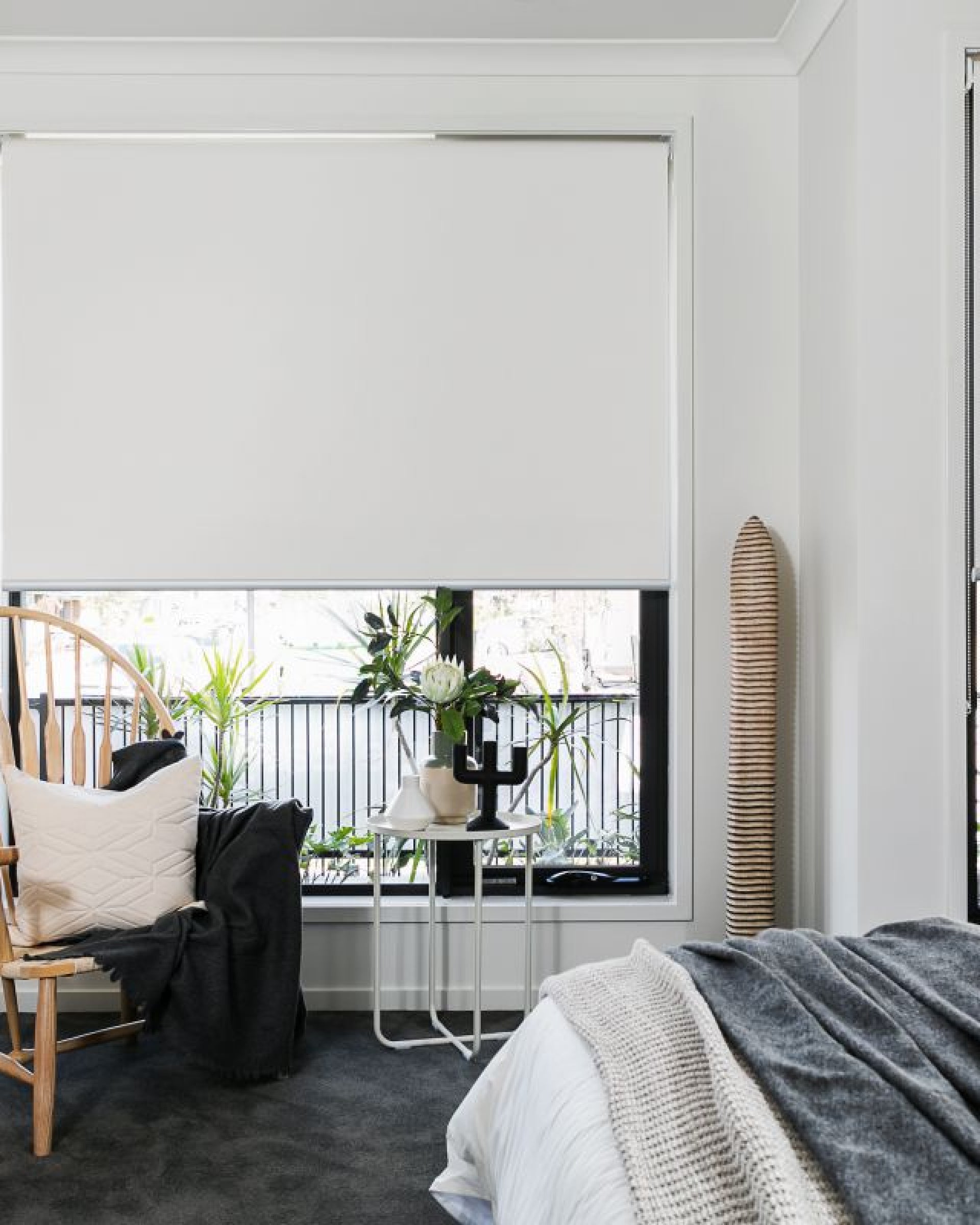 Saga, White Blackout Roller Blinds