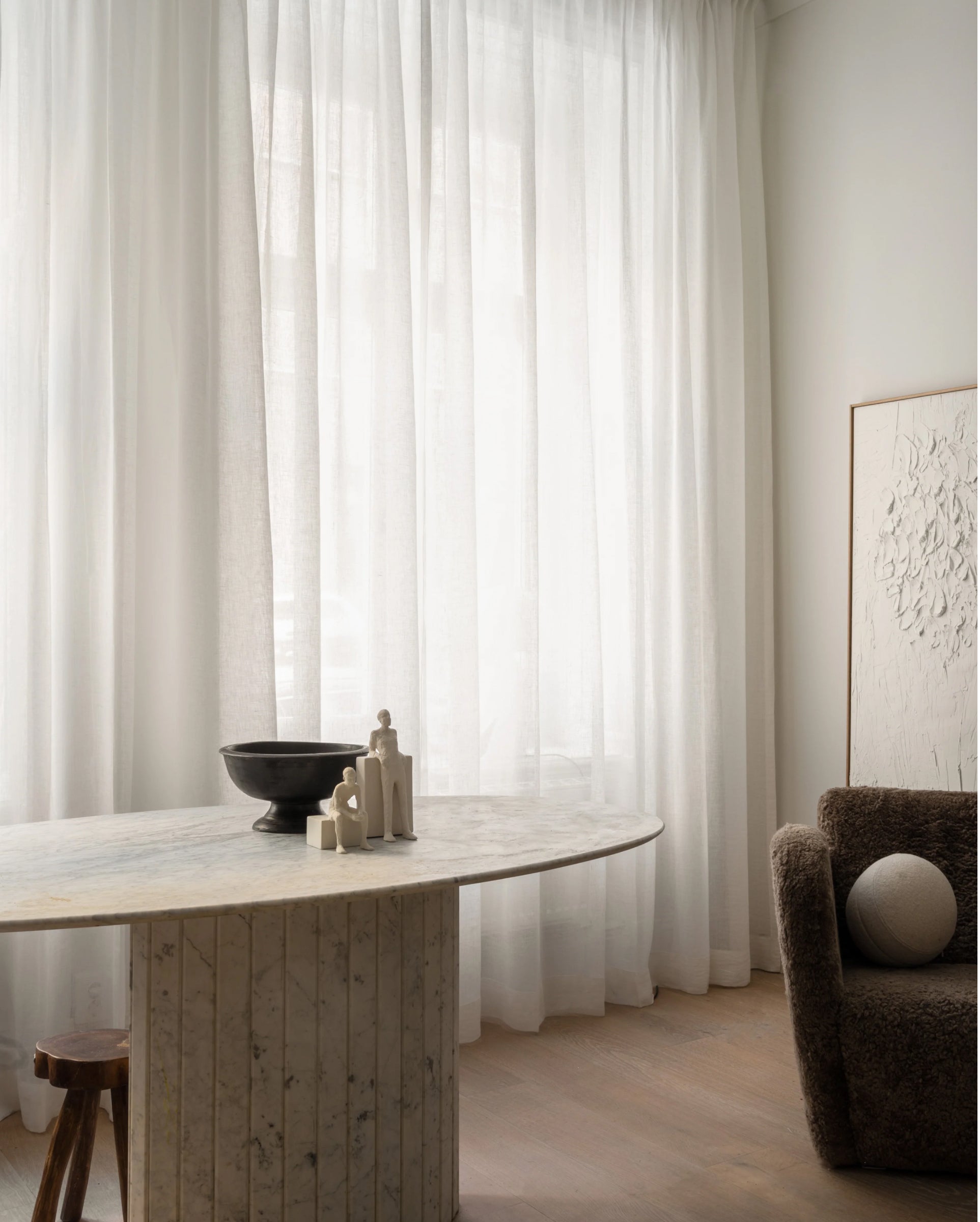 Terra, White Sheer Curtain