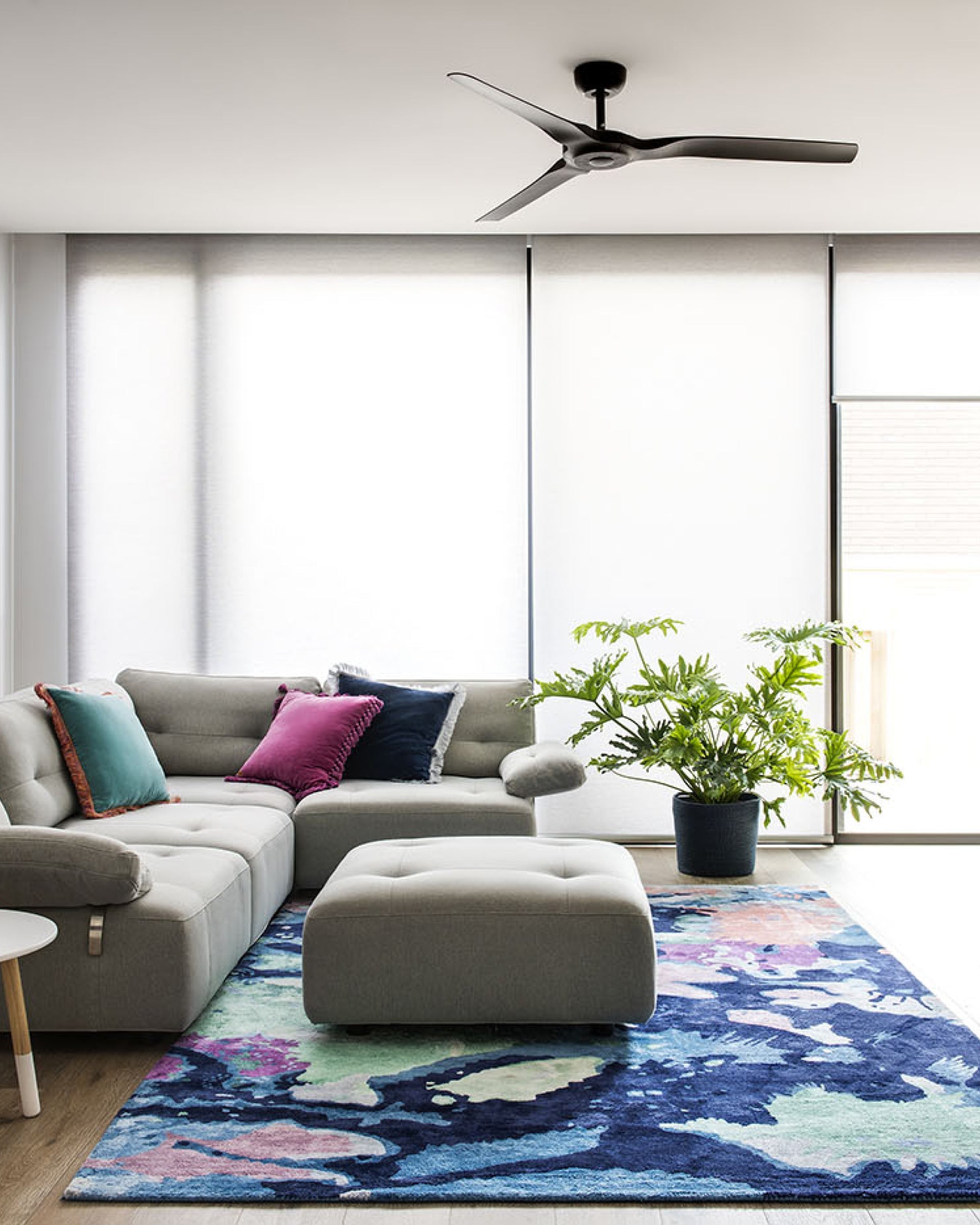 Saga, White Sunscreen Roller Blinds