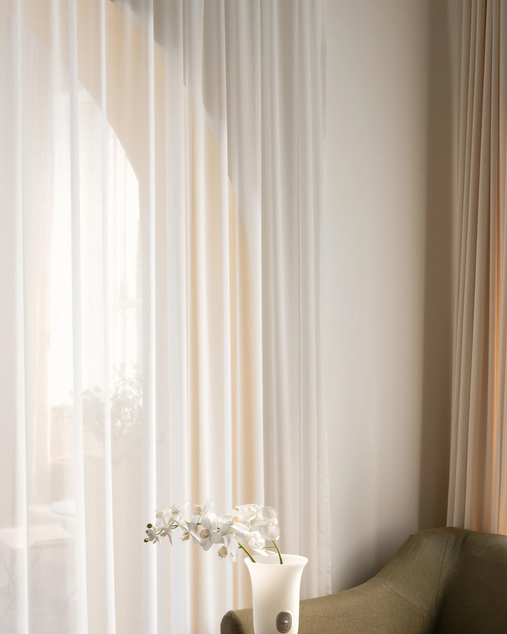 Terra, Voile White Sheer Curtain