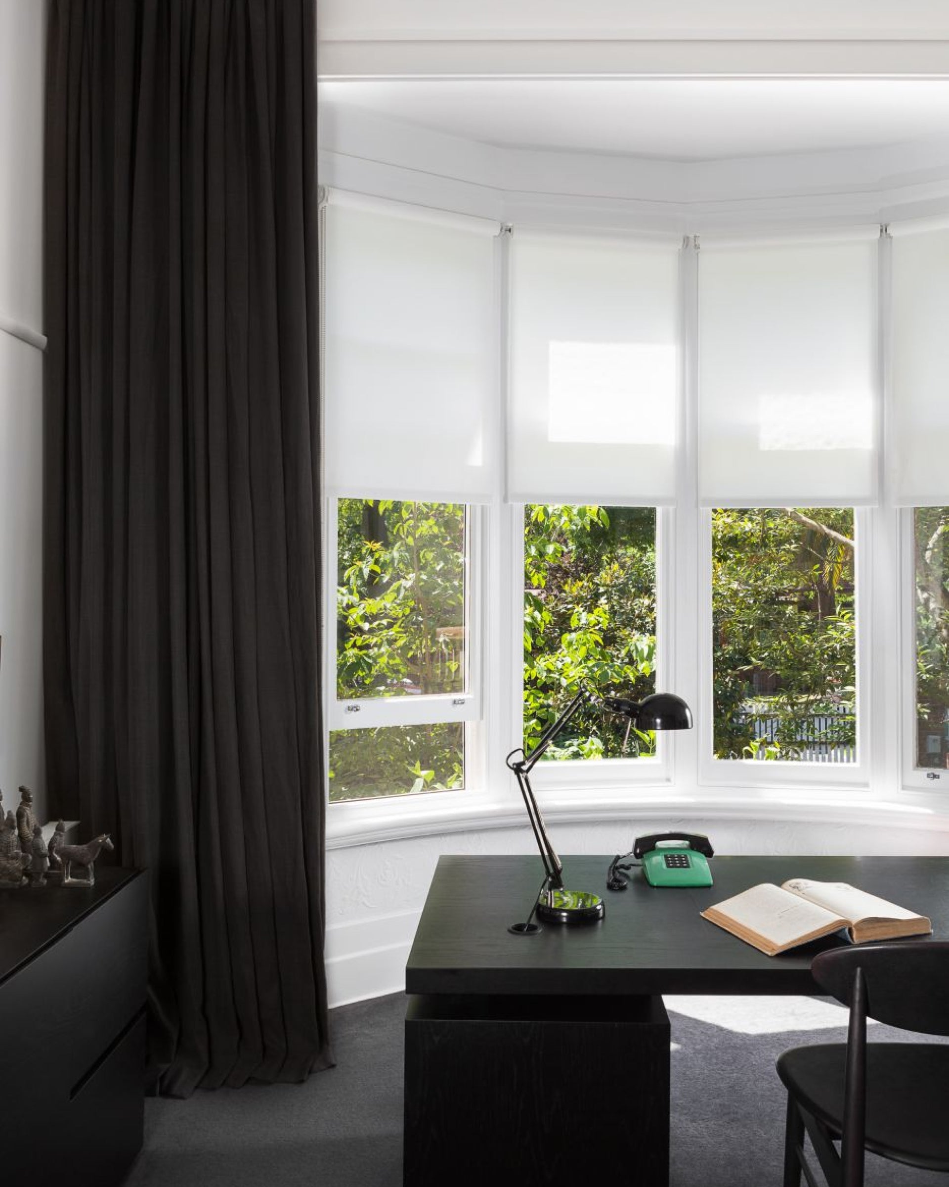 Saga, White Sunscreen Roller Blinds