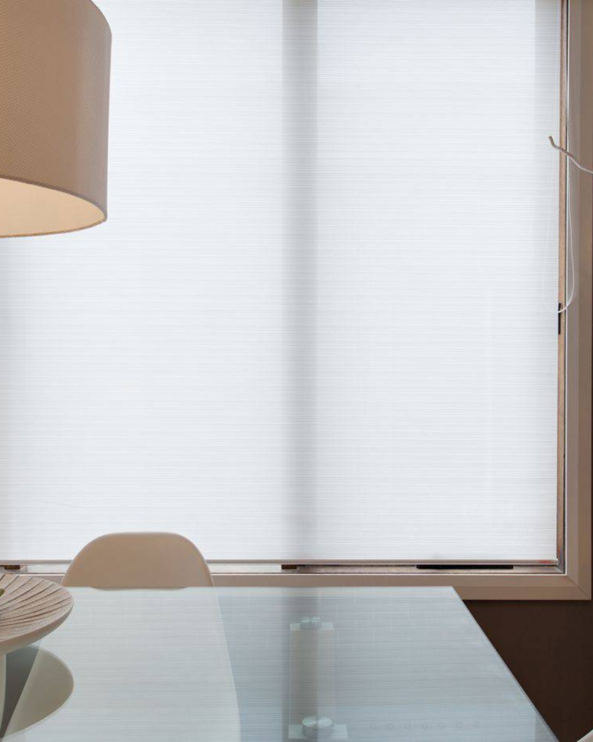 Saga, White Sunscreen Roller Blinds
