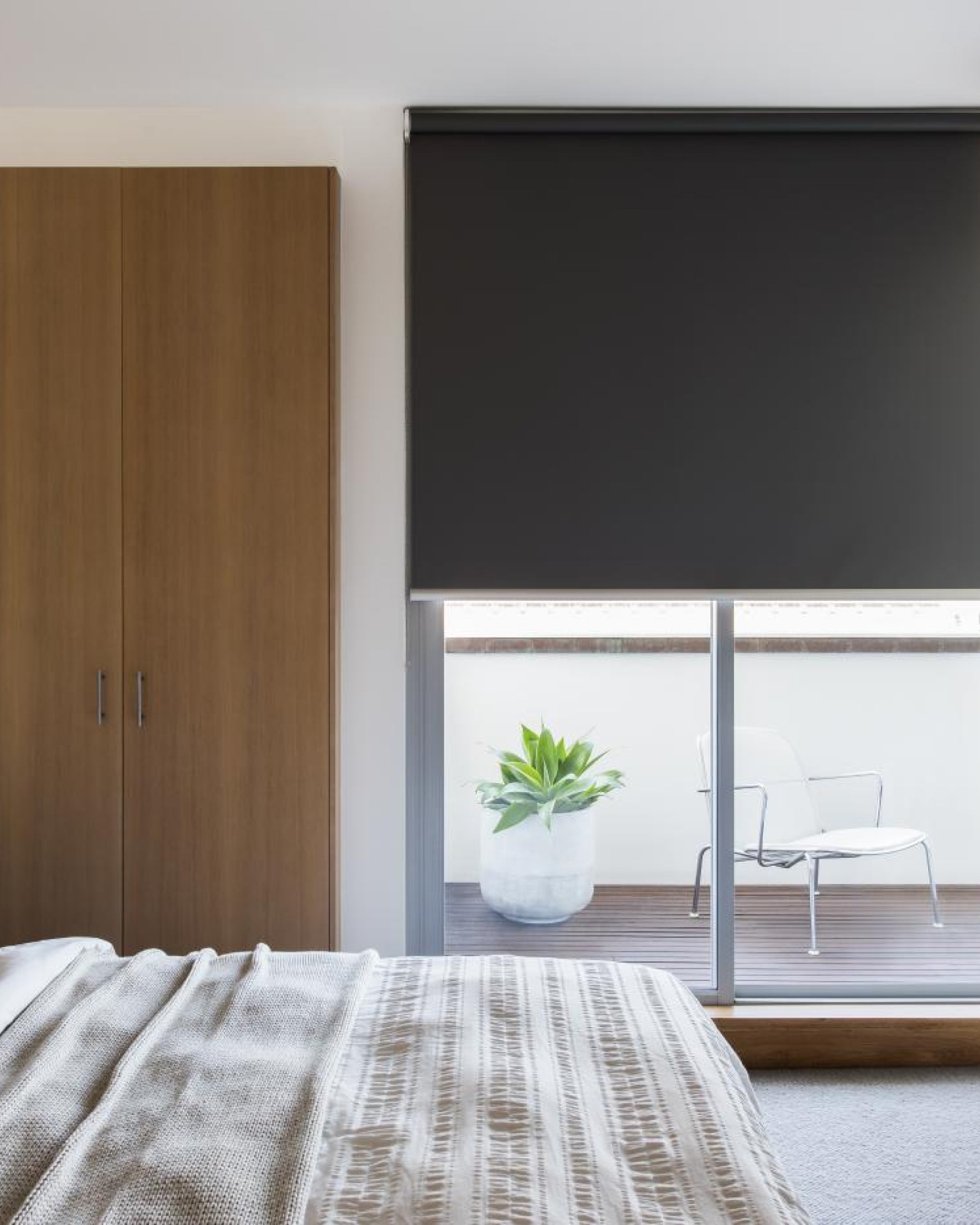 Saga, Black Blackout Roller Blinds